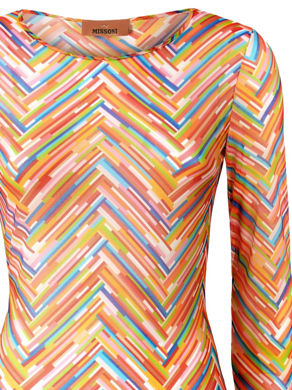 Missoni printed mini dress - Oranje