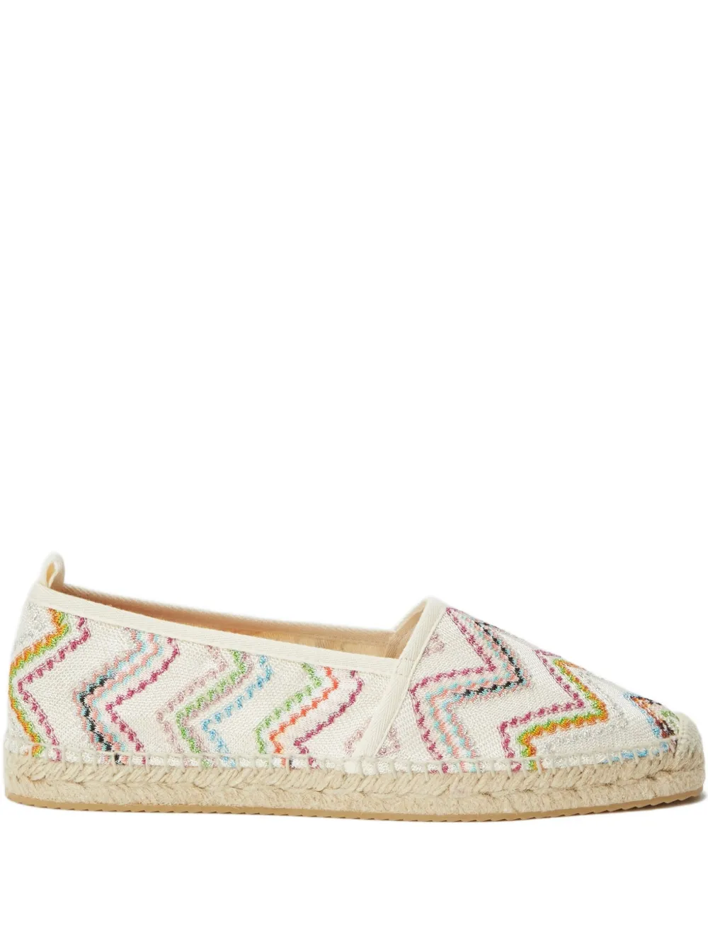 Missoni zigzag-embroidered espadrilles Blue