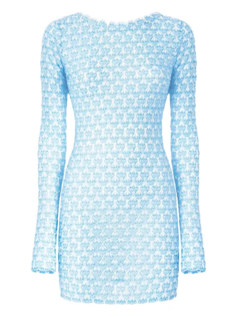 Missoni crochet long-sleeve mini dress
