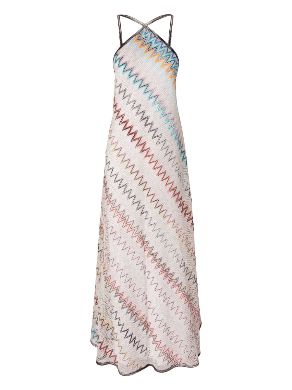 Missoni zigzag-woven maxi dress - White