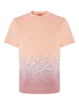 M Missoni Multicolor Patterned Knit Crew Neck Half Sleeve