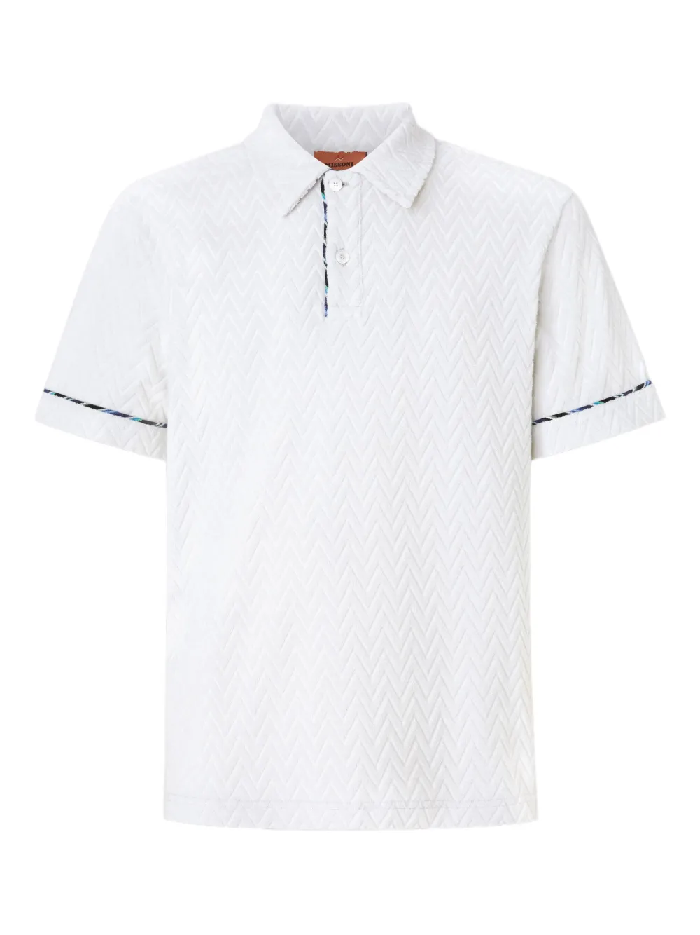 Missoni polo à motif zig-zag | blanc | Image 1