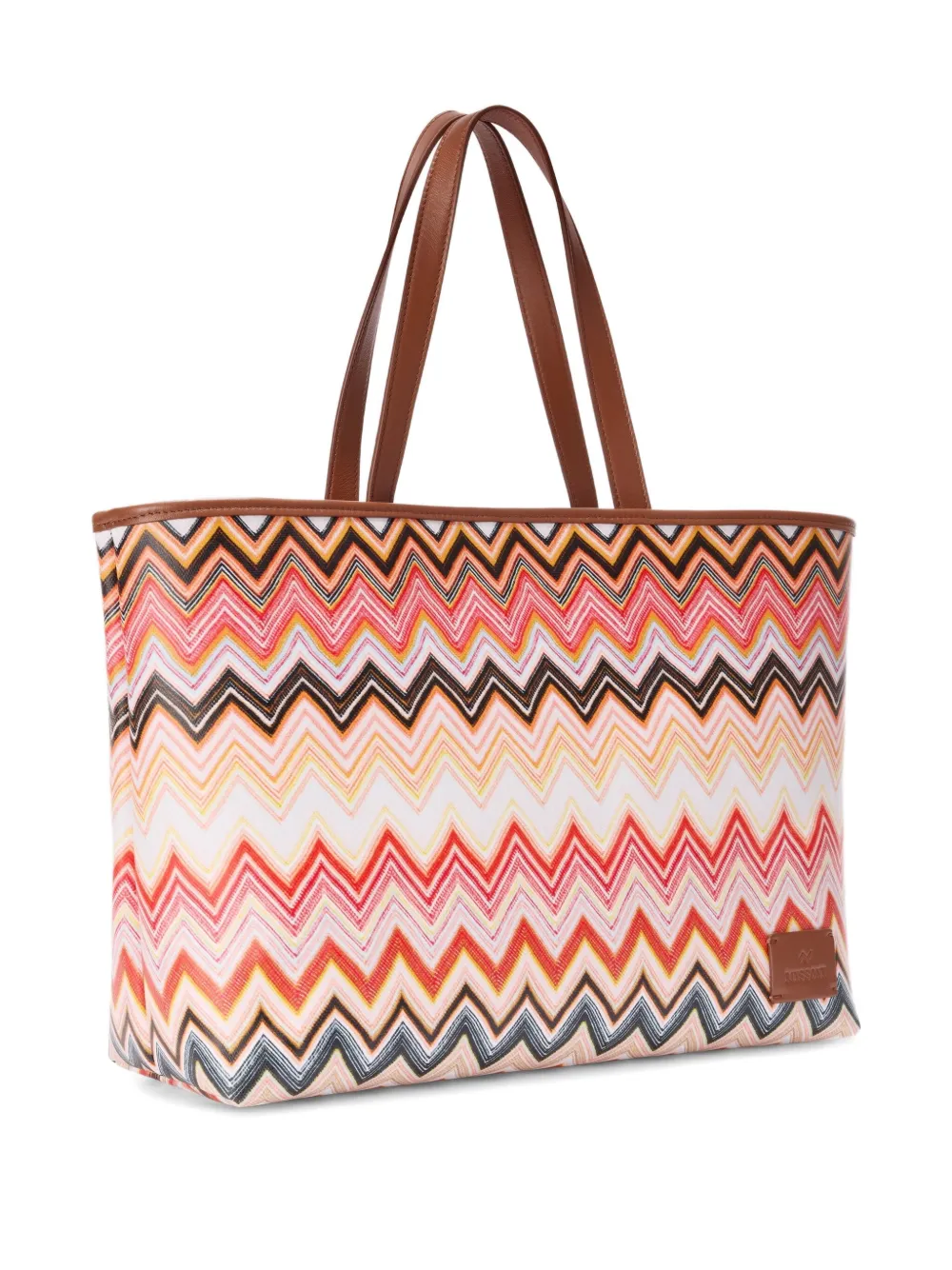 Missoni chevron-pattern tote bag Roze