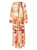 Missoni printed beach dress - Orange