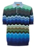Missoni zigzag-woven polo shirt - Blue