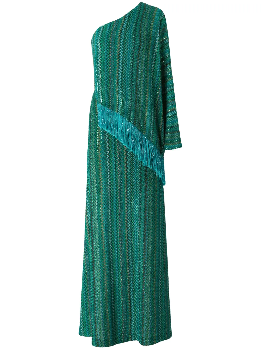 MISSONI ZIGZAG ONE-SHOULDER DRESS
