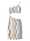 Missoni wave lamé midi dress - White