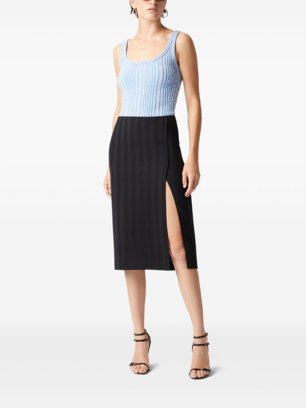 Missoni zigzag-pattern midi skirt - Zwart