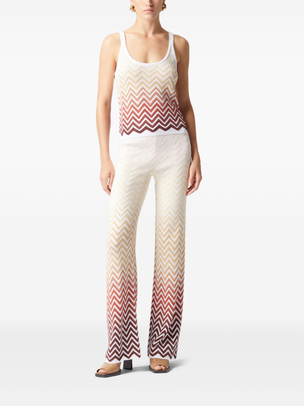 Missoni zigzag-woven vest - Wit