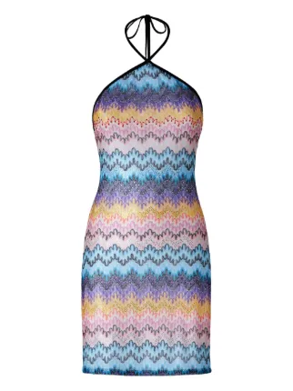Missoni zigzag-pattern Mini Dress | Blue | FARFETCH OM