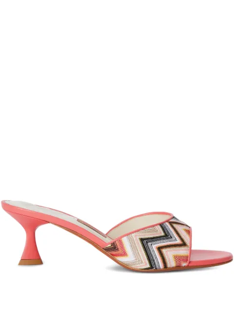 Missoni mules con motivo en zigzag