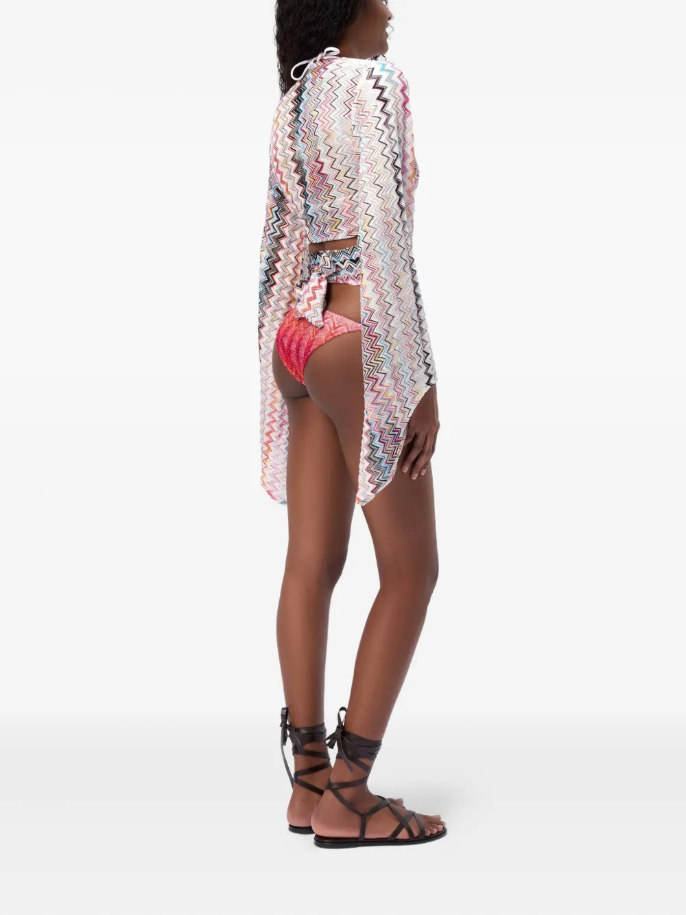 Missoni zigzag-pattern wide-sleeve top Wit