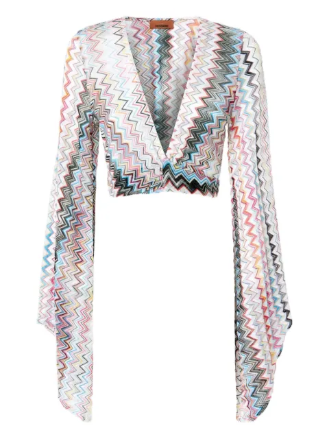 Missoni zigzag-pattern wide-sleeve top