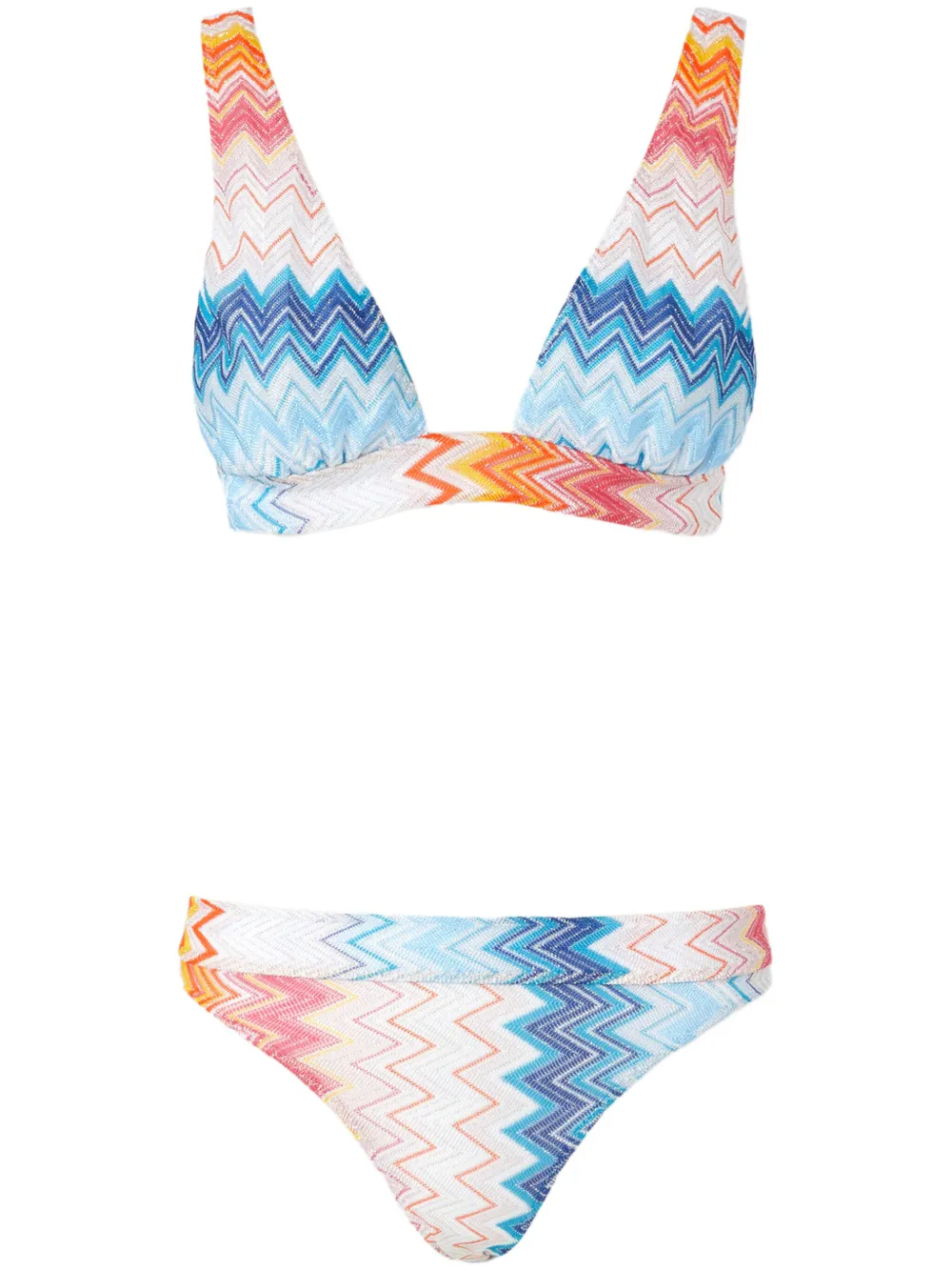 MISSONI ZIGZAG-KNIT BIKINI SET
