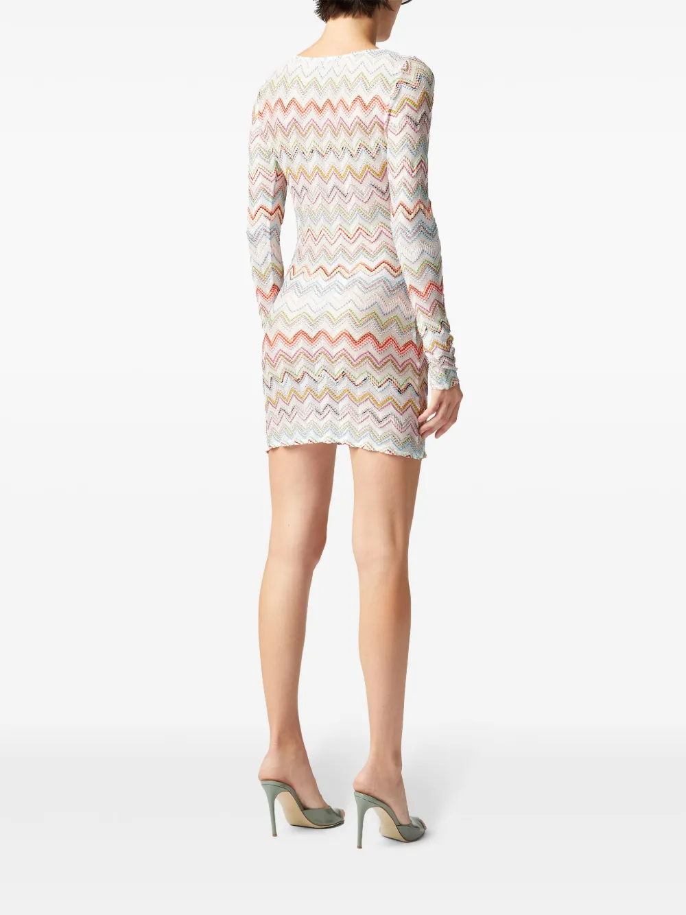 Missoni Zigzag Crochet Cotton-blend Minidress In White