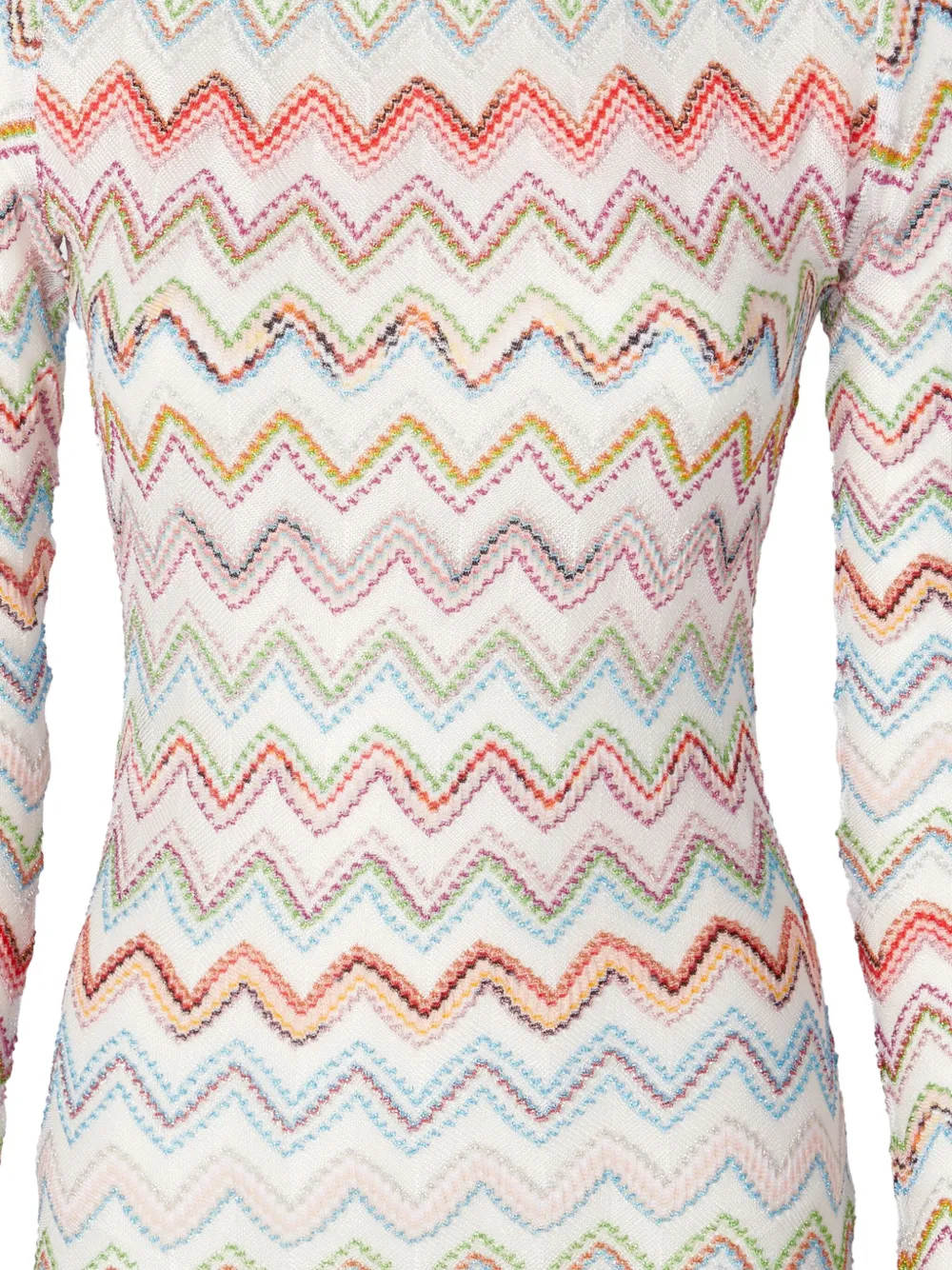 Missoni Mini-jurk met zigzag patroon - Wit