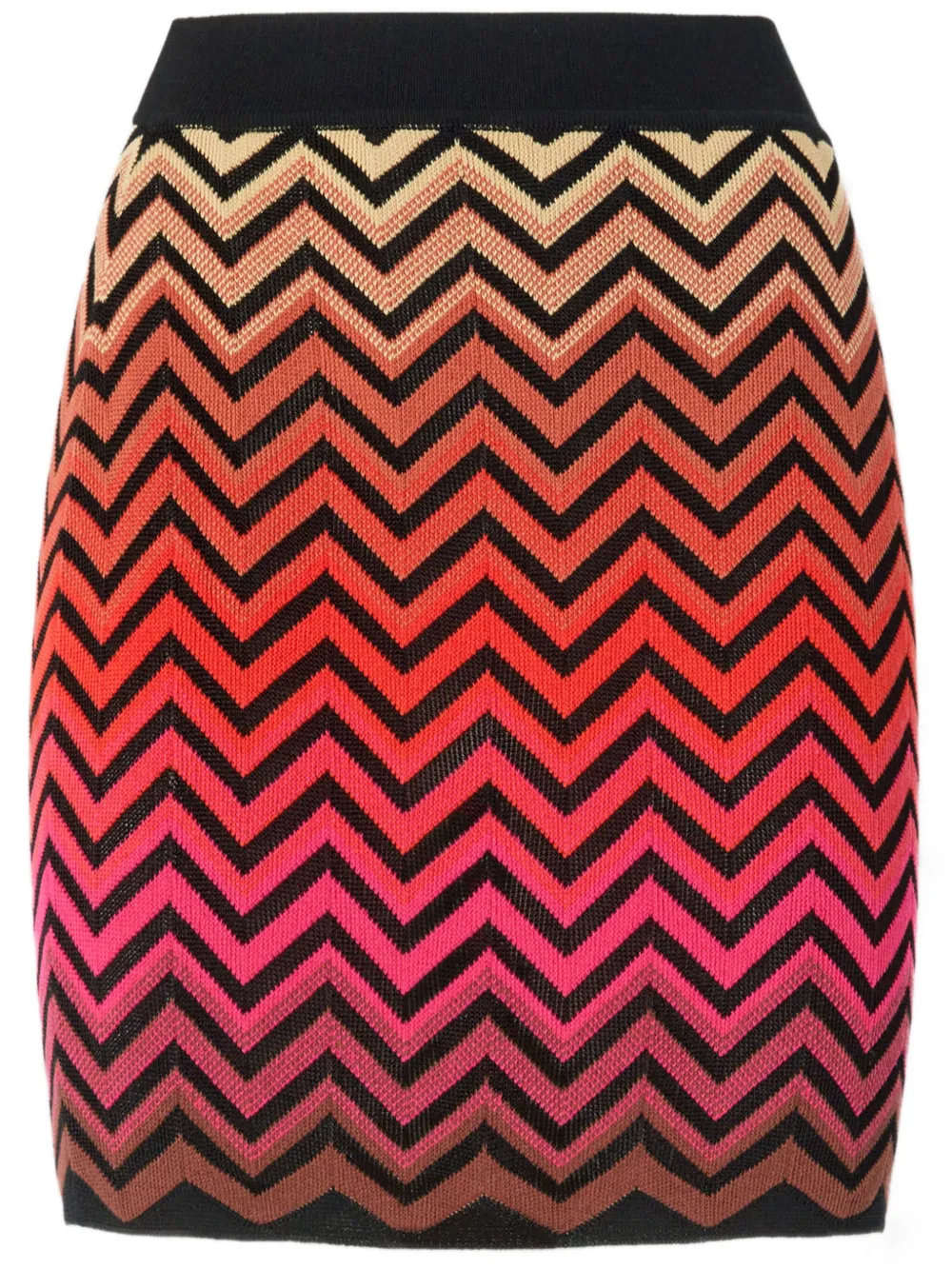 Missoni Mini-rok met zigzag patroon en degradé Oranje