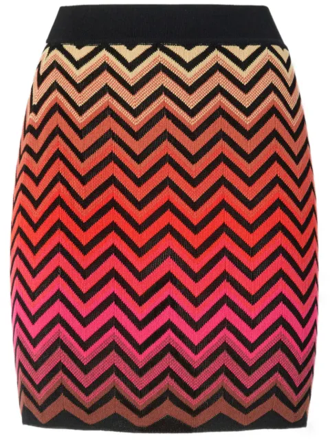 Missoni falda corta con motivo en zigzag