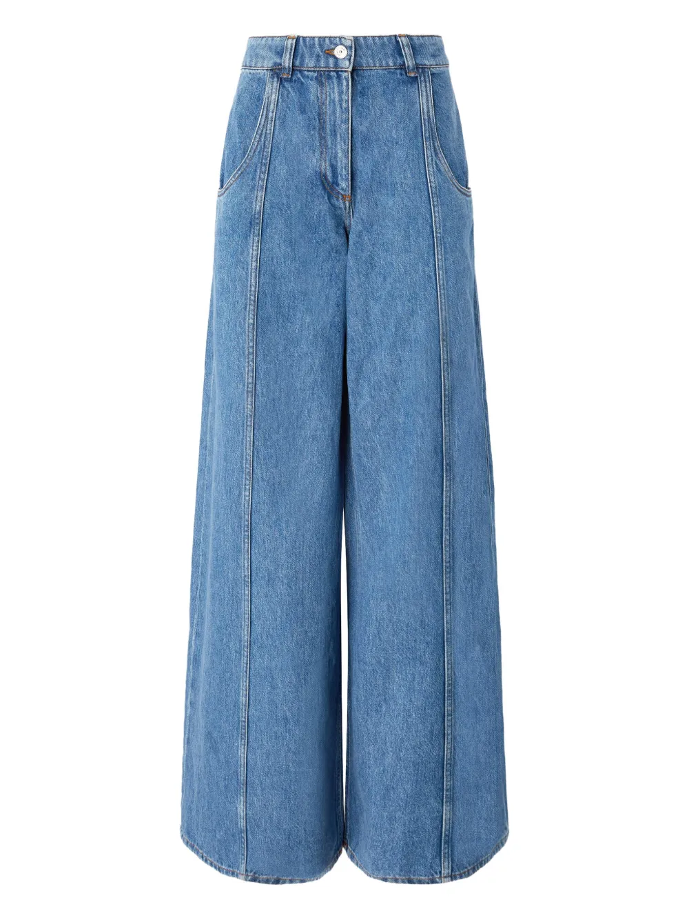 high-waisted jeans