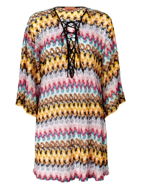 Missoni Copricostume con motivo a zigzag
