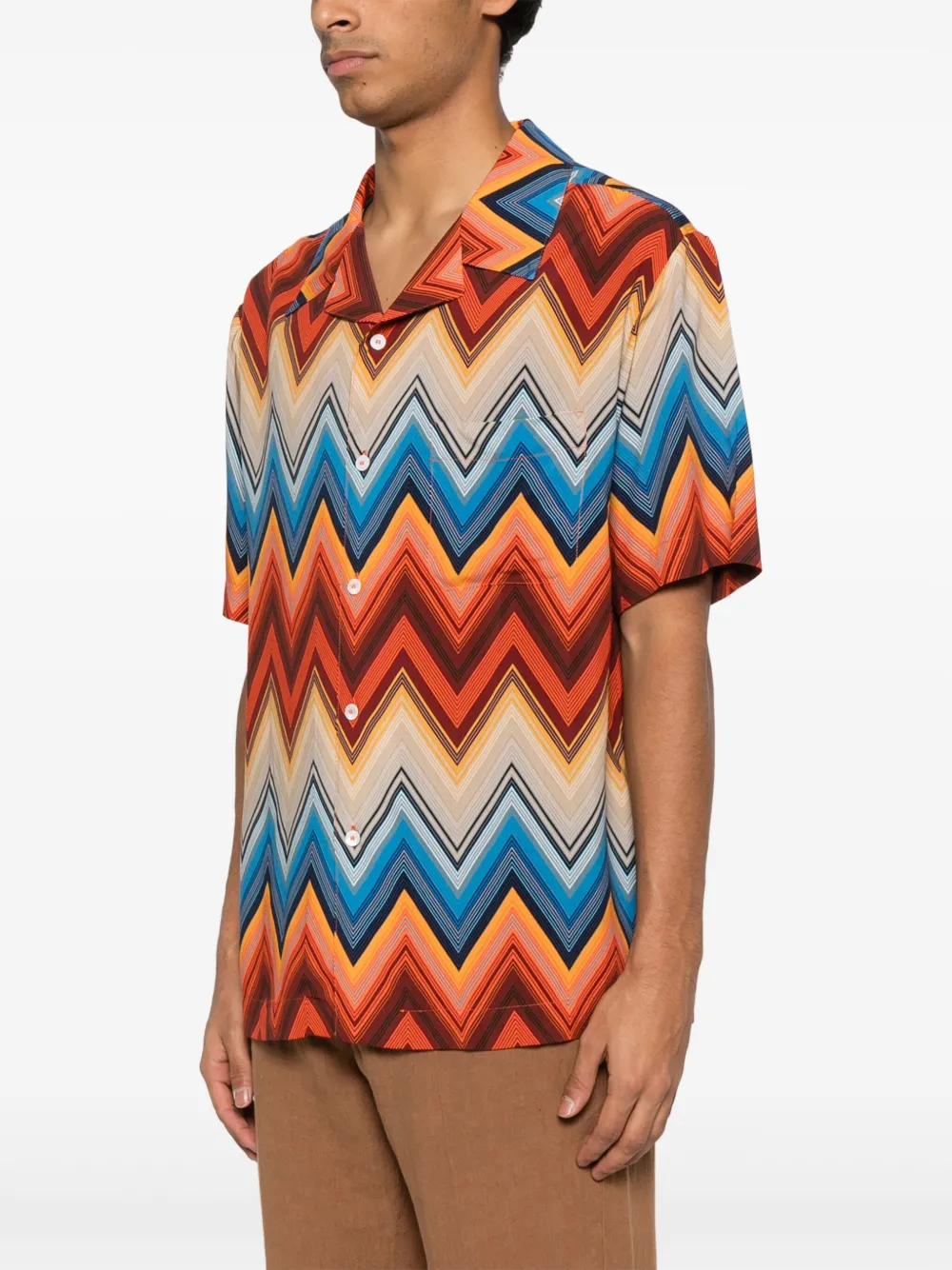 Missoni Overhemd met zak met zigzag-patroon SM9LR