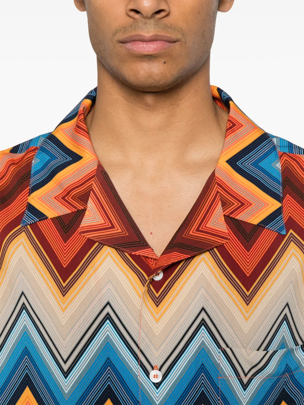 Missoni Overhemd met zak met zigzag-patroon SM9LR