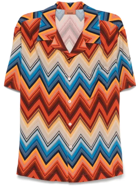 Missoni camisa con bolsillo en zigzag