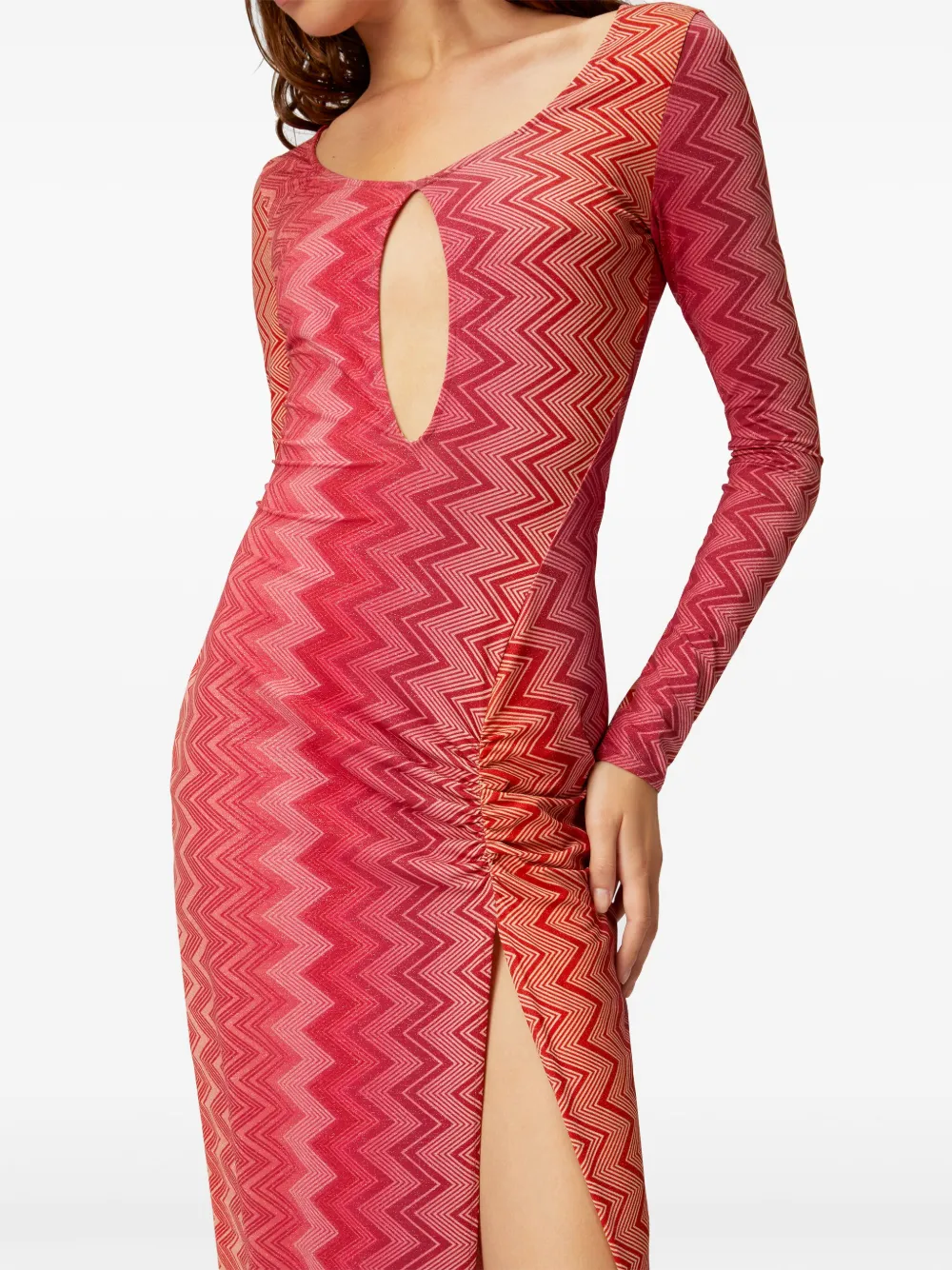Missoni Strandjurk met zigzag patroon Rood