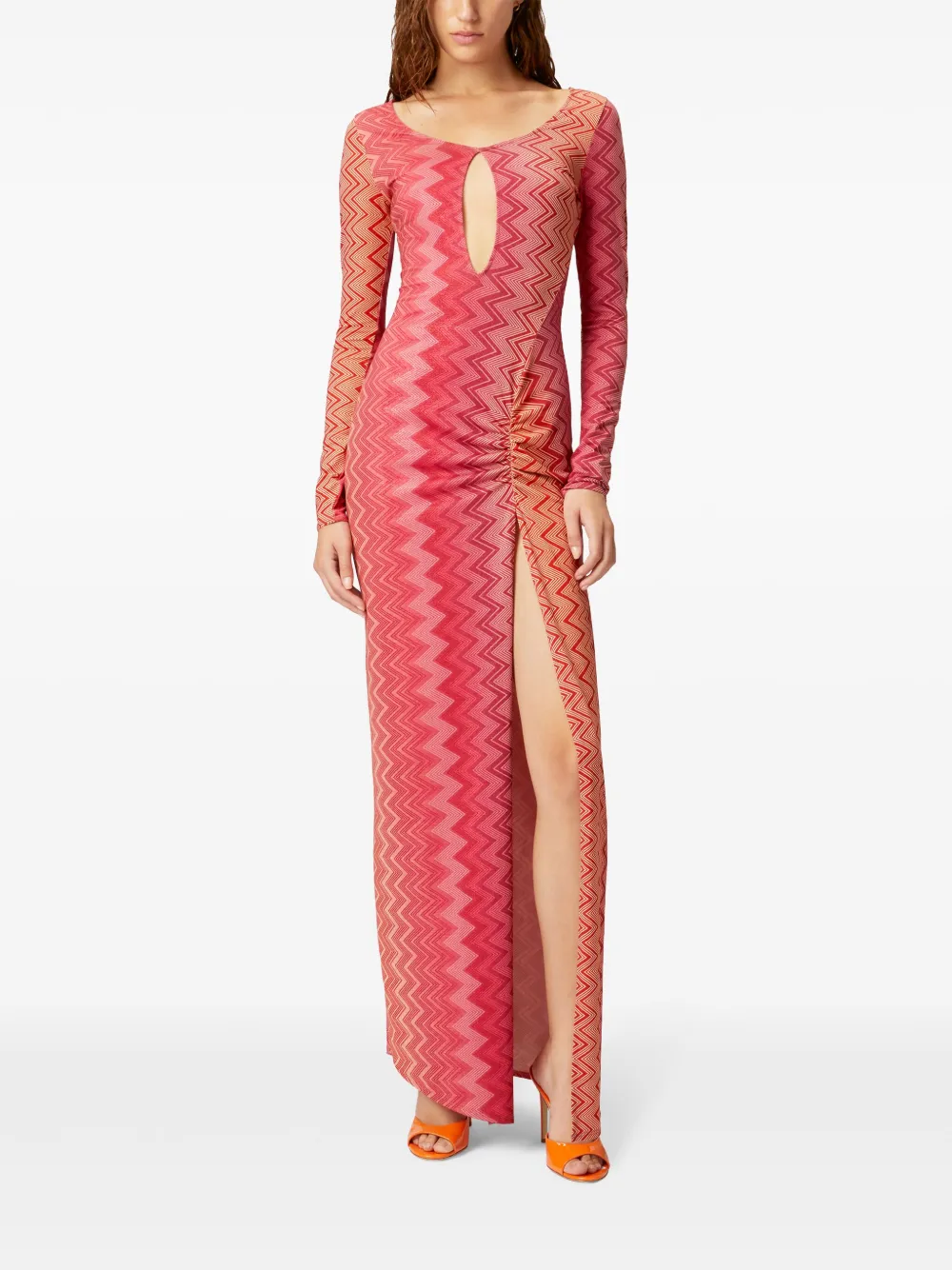 Missoni Strandjurk met zigzag patroon Rood