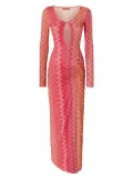 Missoni zigzag beach dress - Red