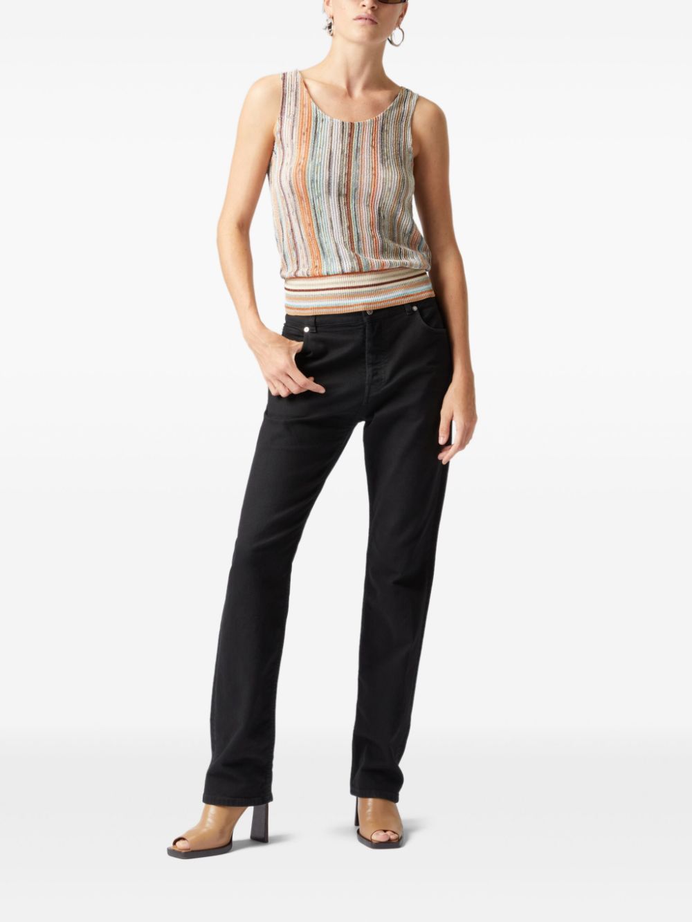 Missoni Gestreepte tanktop - Beige