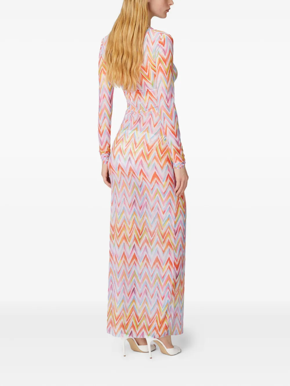 Missoni Jurk met zigzag patroon Blauw