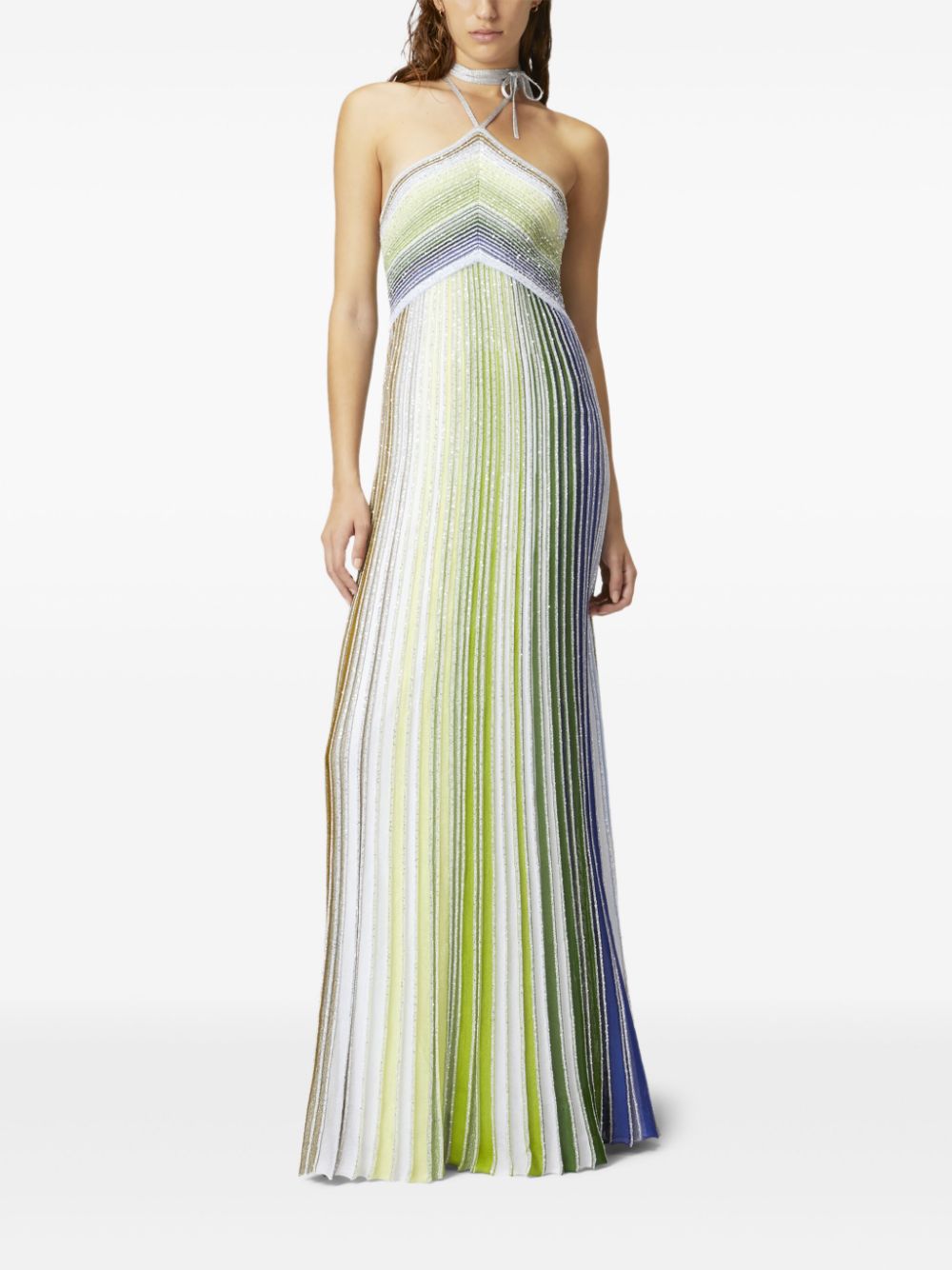 Missoni Gestreepte maxi-jurk - Groen