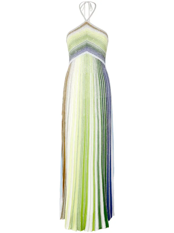 Missoni Striped Maxi Dress Green FARFETCH
