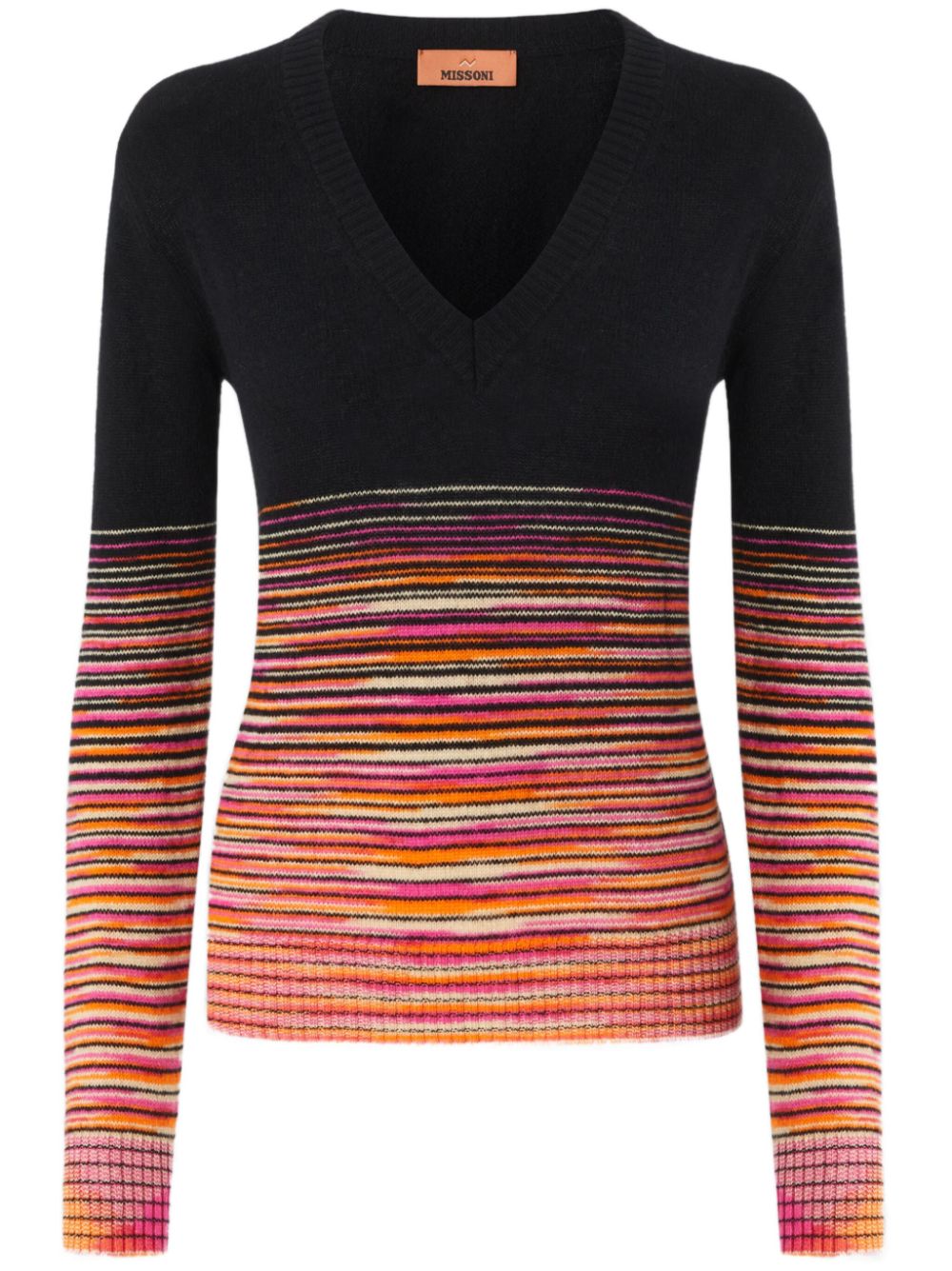 Missoni dégradé-effect cashmere sweater - Black