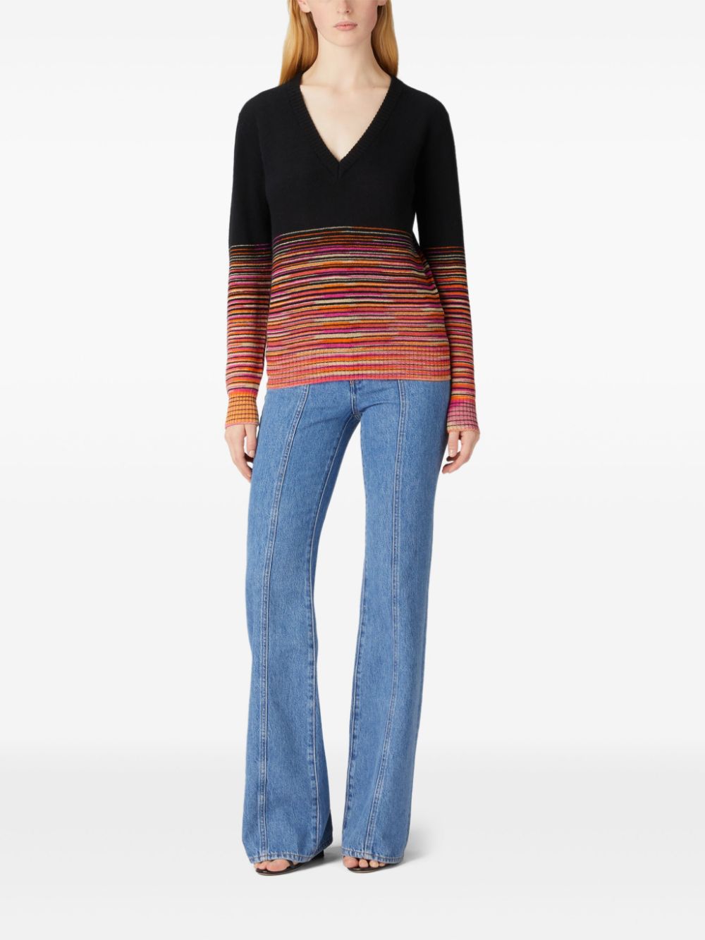 Missoni dégradé-effect cashmere sweater - Zwart