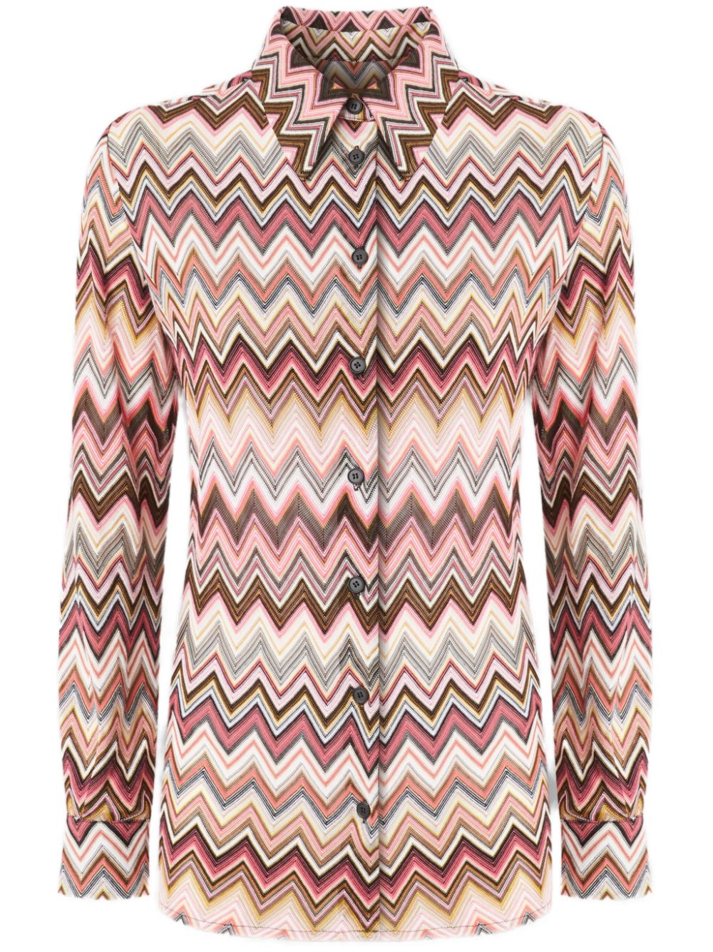 zigzag-woven shirt