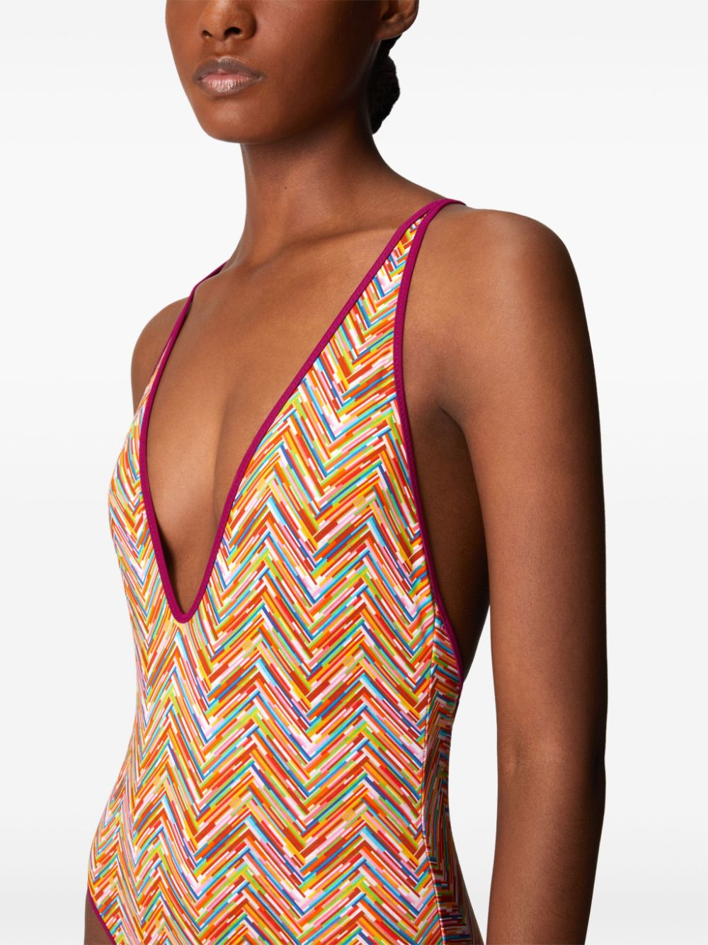 Missoni Badpak met zigzagprint Oranje