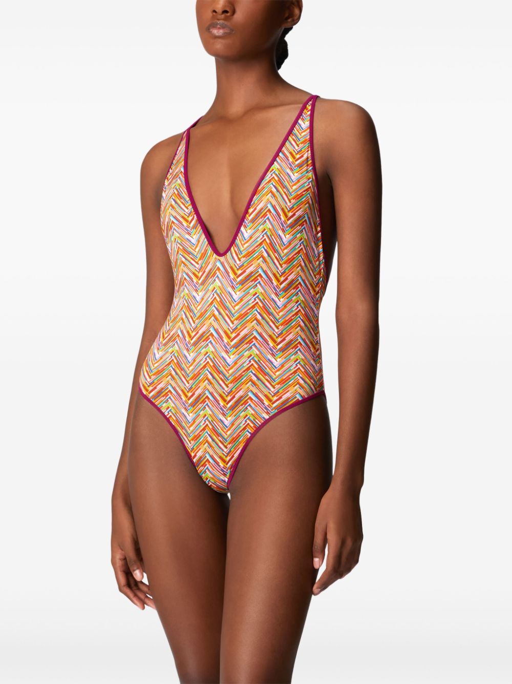 Missoni Badpak met zigzagprint Oranje