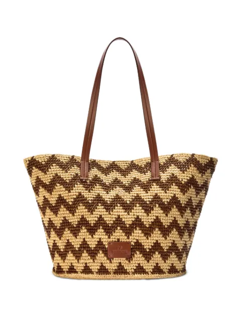 Missoni zig-zag straw tote bag