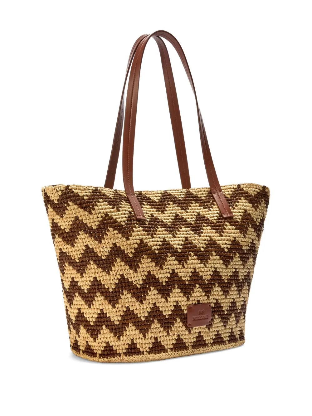 Missoni zig-zag straw tote bag Beige