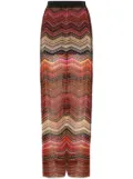 Missoni zigzag-pattern lamé palazzo pants - Red