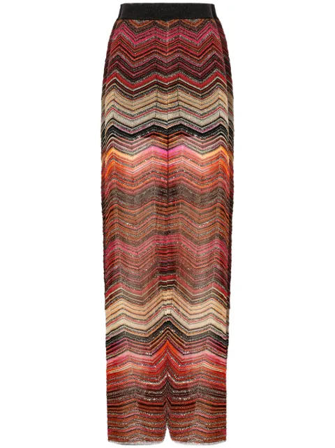 Missoni بنطال لاميه فضفاض بنقش متعرج