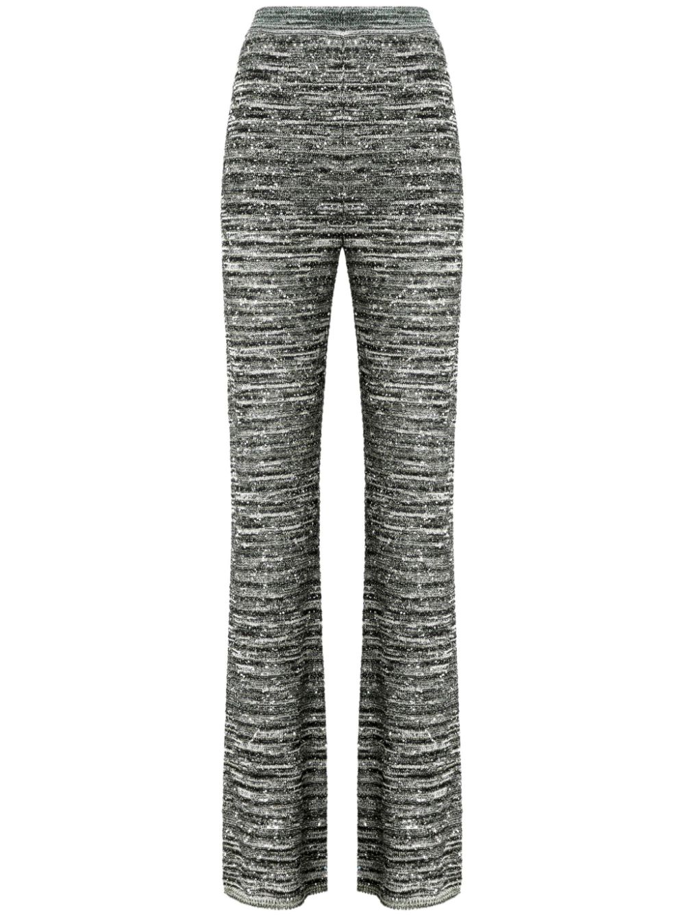 sequin-embellished flared trousers