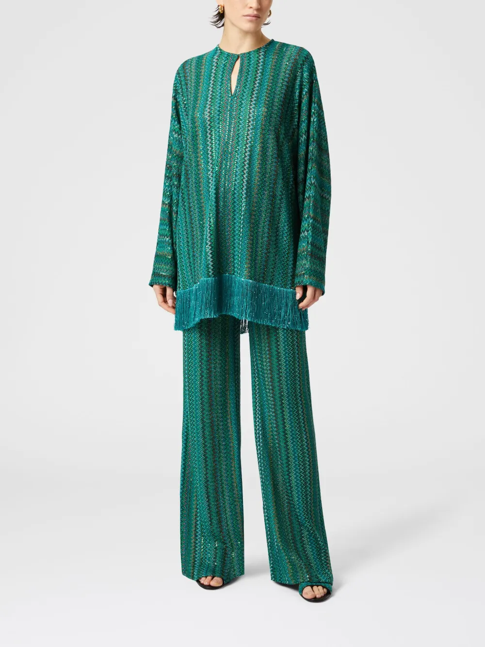 Missoni zigzag-print blouse - Groen