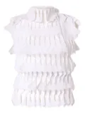 Missoni ruffle-layered sleeveless blouse - White