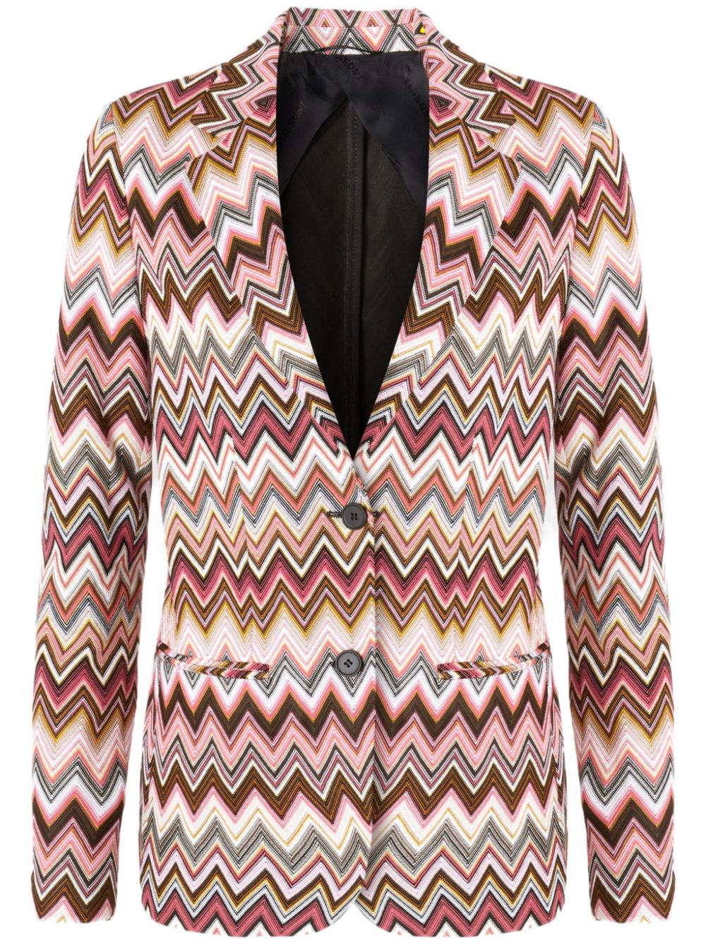 zigzag-woven blazer