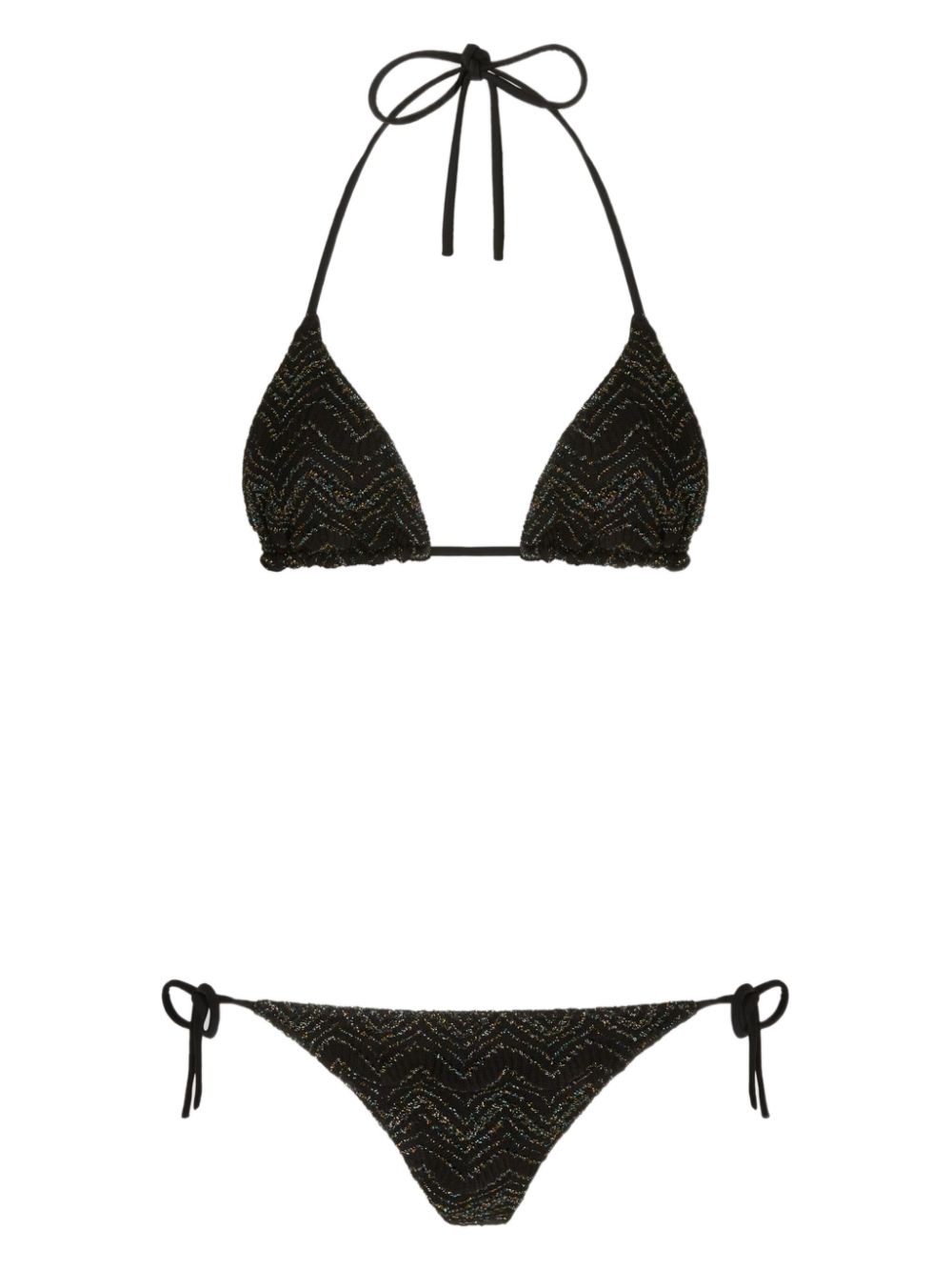 Missoni Bikini met zigzag gebreide Zwart