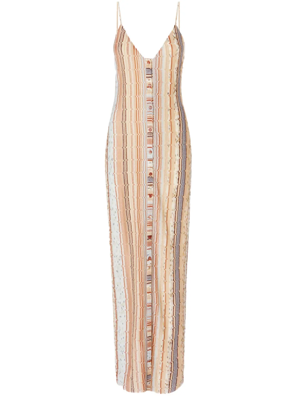 zigzag-woven maxi dress
