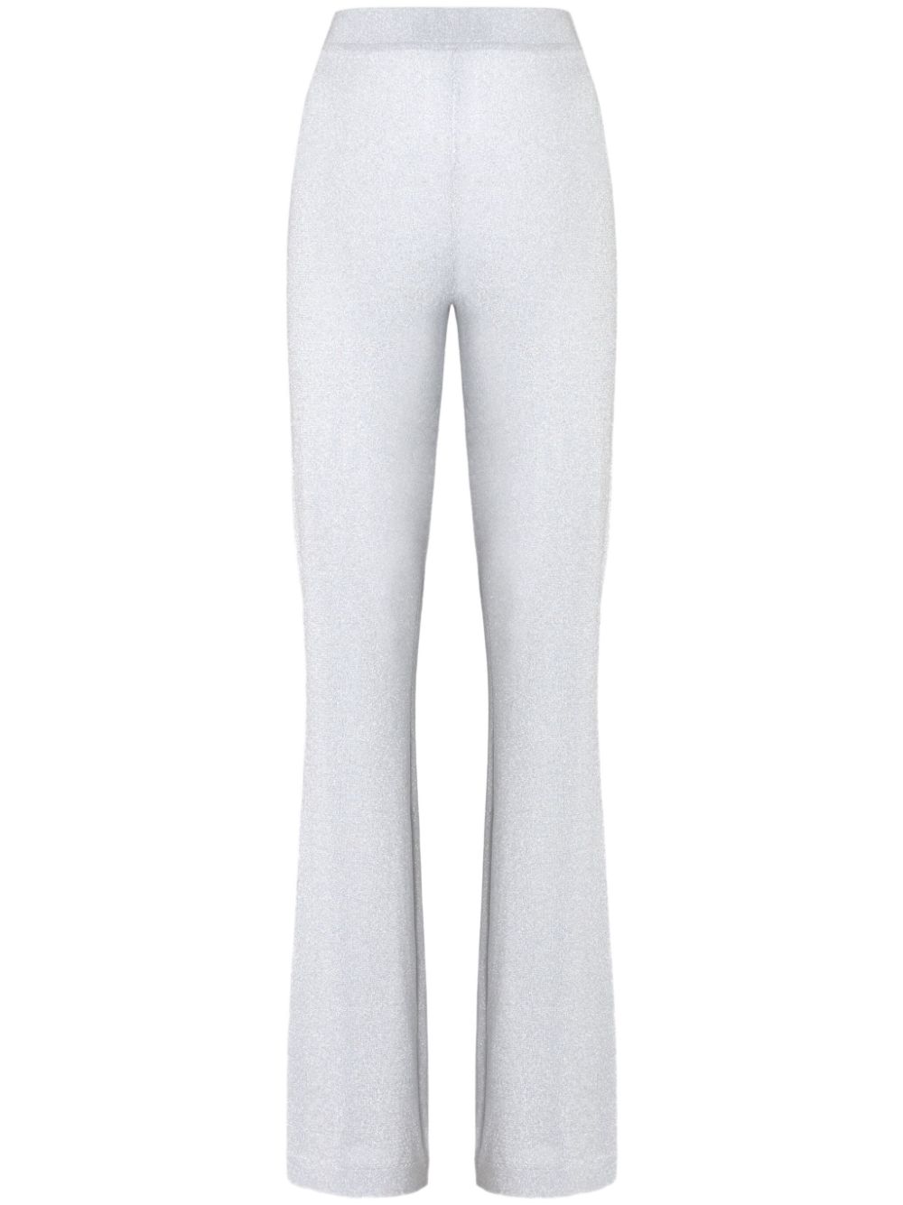 lamé flared trousers